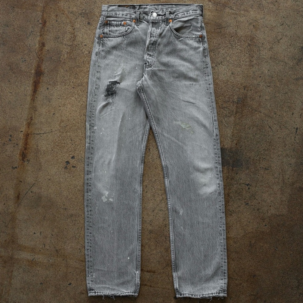 UNSOUND RAGS Vintage Levi’s 501 Faded Grey Jeans - 1990s Size 32 W x 34 L